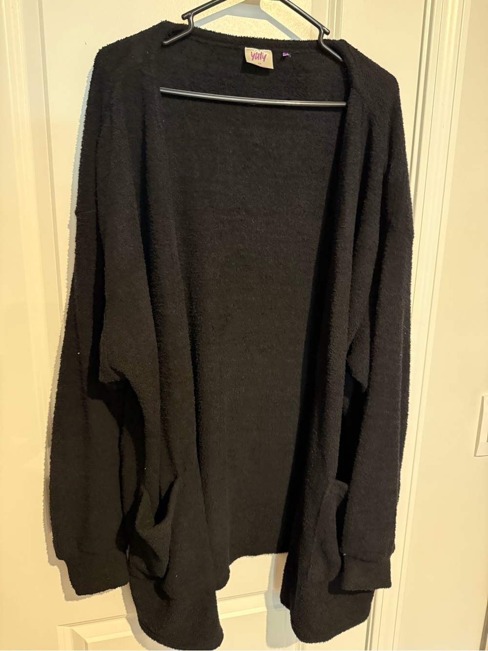 YITTY Black Open-Front Women Cardigan Sweater